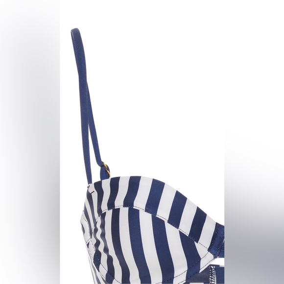 BNWOT Agua by Agua Bendita Magdalena Striped BIKINI TOP - Picture 4 of 5